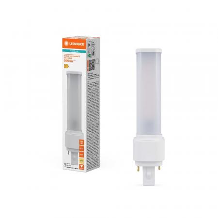 Ledvance DULUX D26 LED Kompaktlampe 2Pin G24d-3 3000K warmweißes Licht EM & AC für KVG/VVG 9W wie 26W